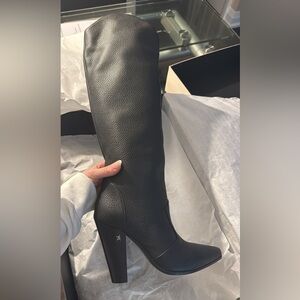 GOLDEN GOOSE LEATHER BLACK BOOTS